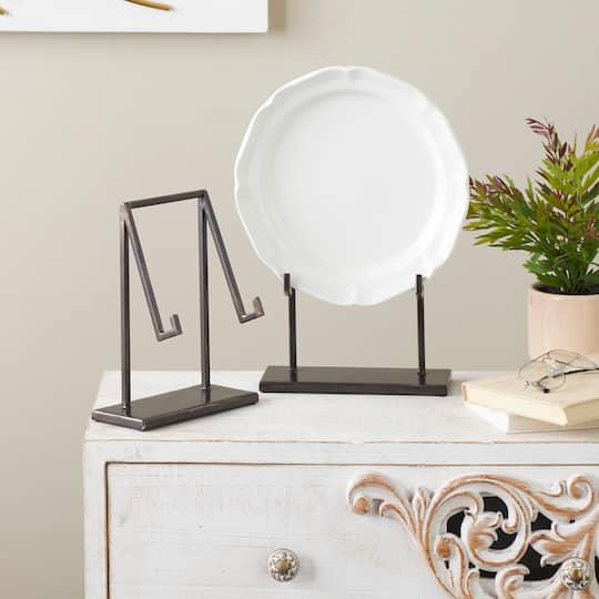Black Metal Modern Abstract Easel Set
